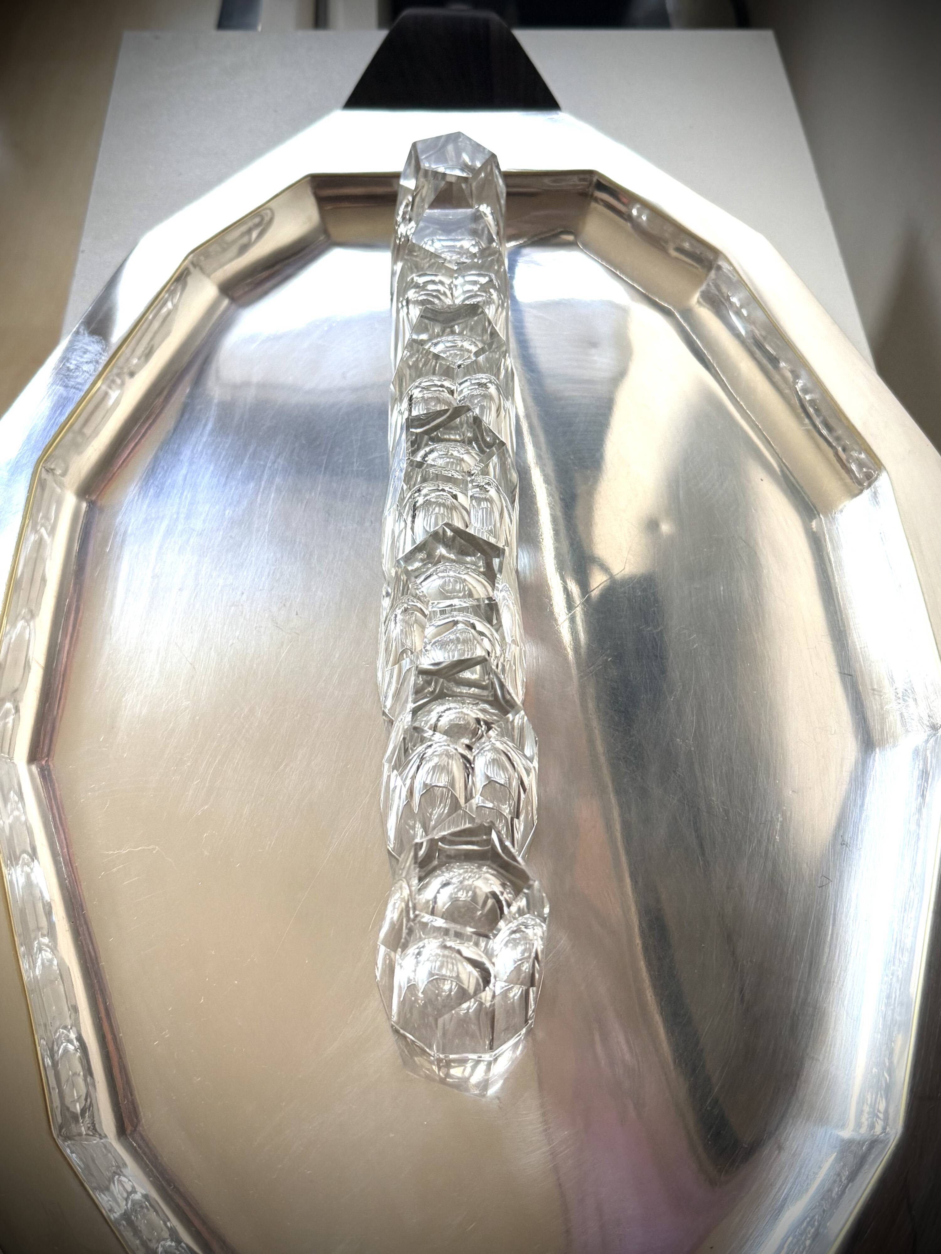 Set of 7 crystal liqueur/shooter glasses