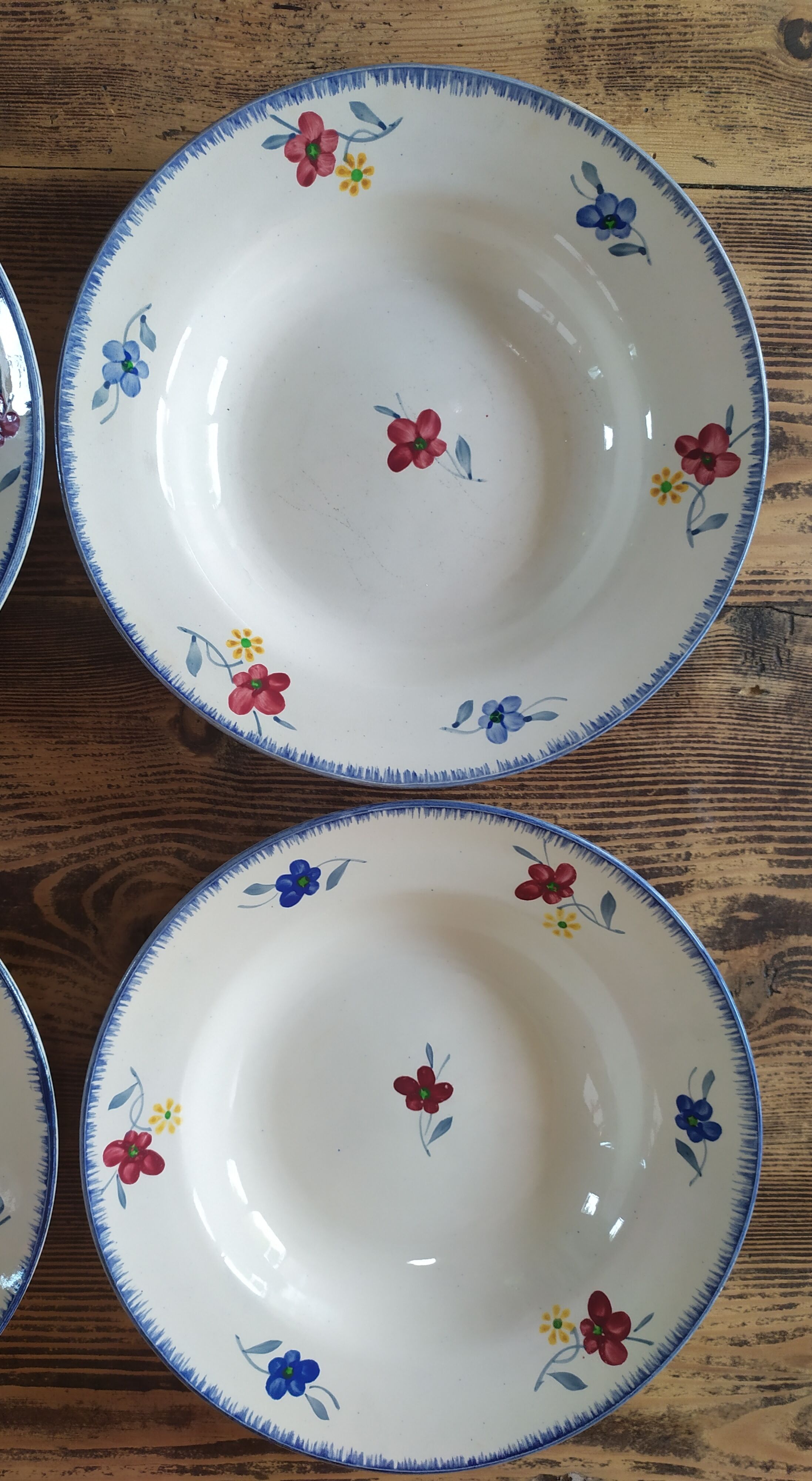 8 hollow plates Digoin Sarreguemines model Mary Lou