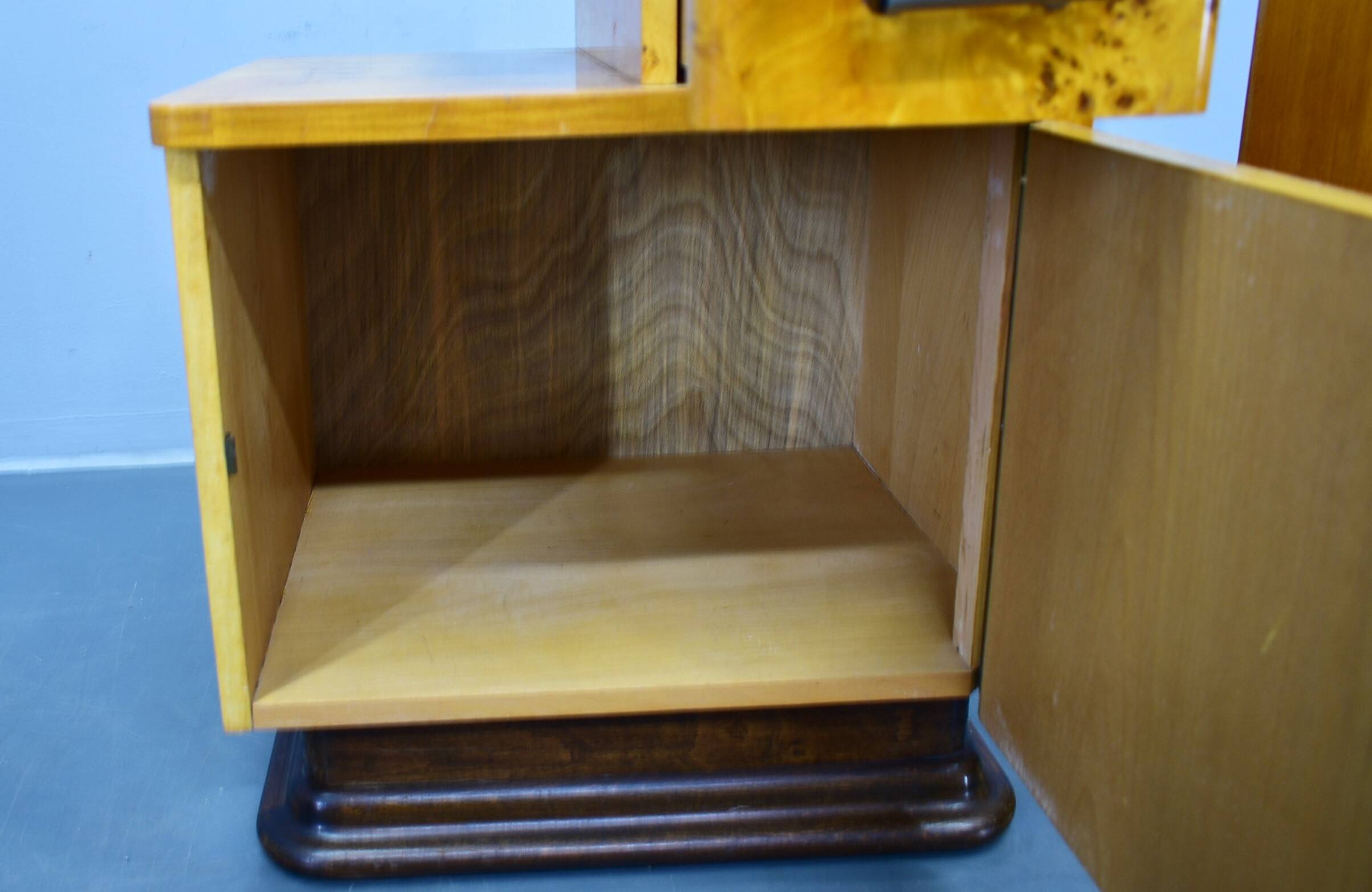 1940s set of bedside tables by Jindrich Halabala, Czechoslovakia