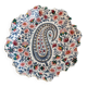 Gien earthenware plate – Floral paisley pattern – Scalloped edge