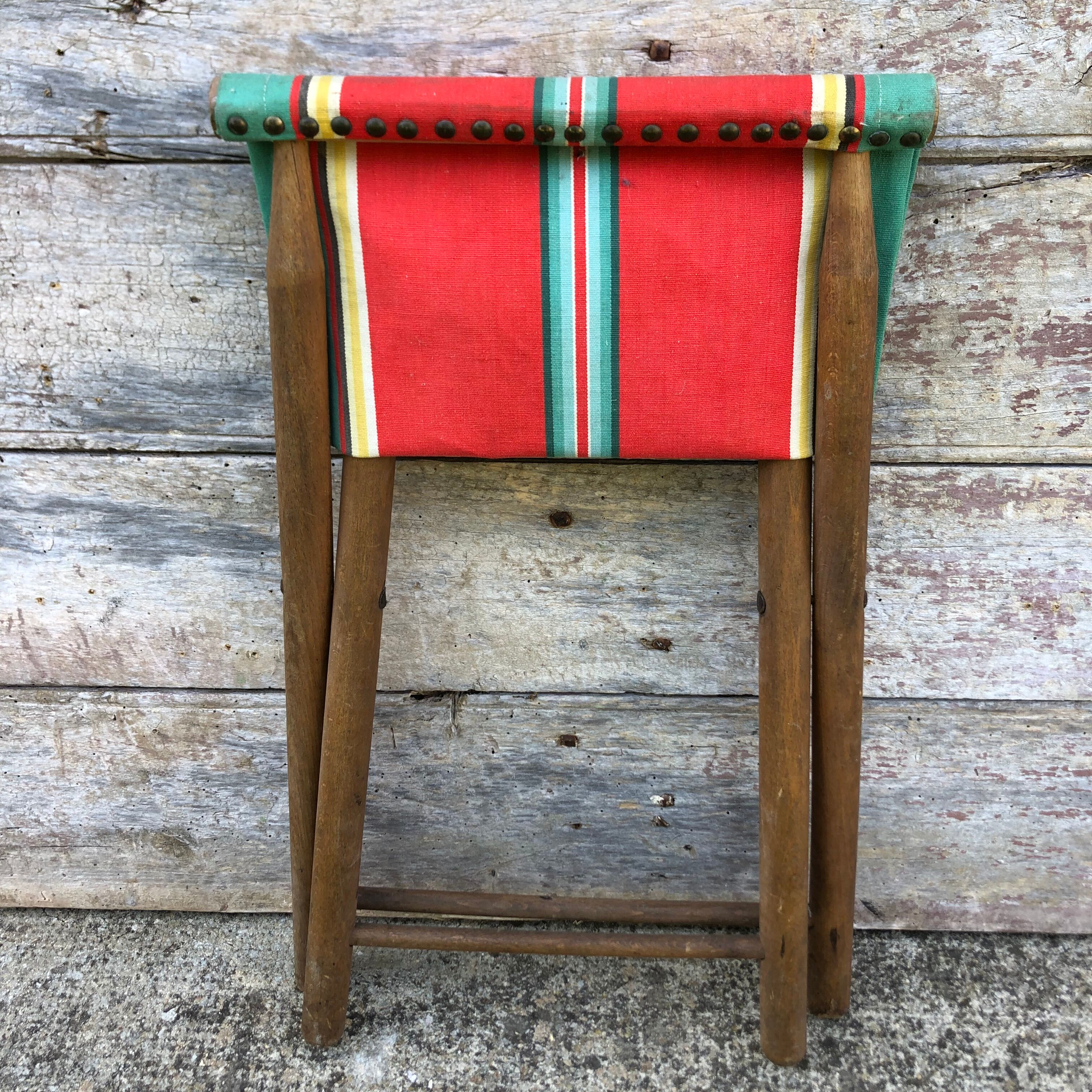 Beach or garden folding, bayadère canvas