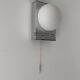 Applique vintage, chrome et opaline, France 1970