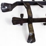 Metal wall coat rack