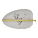 Vintage Niderviller dish, Black Rose model