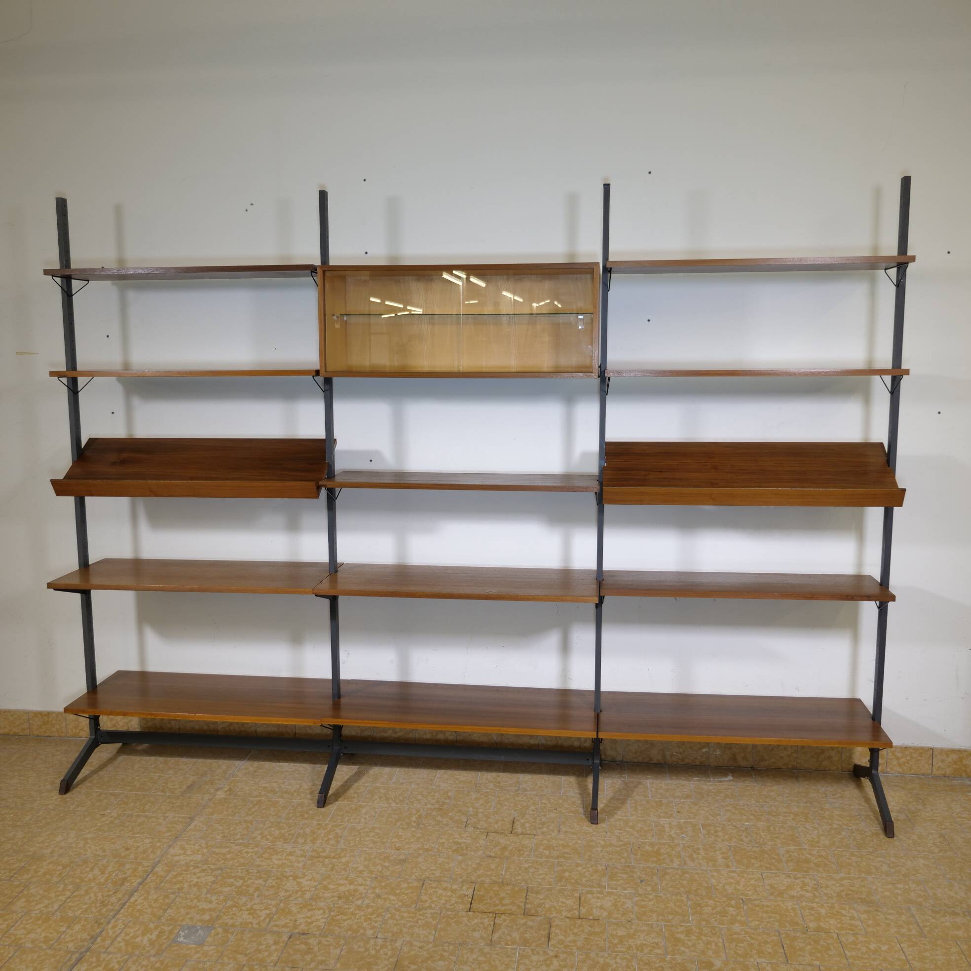 Free Standing Modular Teak Shelving System by Olof Pira, 1960s