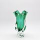 Vase Josef Hospodka Chřibská Cristal de Bohême Emerald Green 18 cm c60