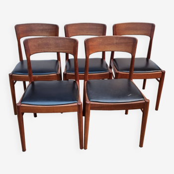 Set of 5 Scandinavian chairs from the 60s by KS Korup Stolefabrik, Denmark