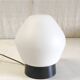 Ceiling light by PHILIPS in white glass and black ABS frame - 70's