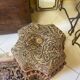 Napoleon III fabric ottoman
