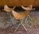 Tabourets tripodes mexicain vintage en bambou et cuir
