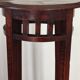 Antique high wooden pedestal with mahogany patina, circa 1900-1925.