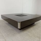 Square Alveo coffee table by Willy Rizzo, 1970s