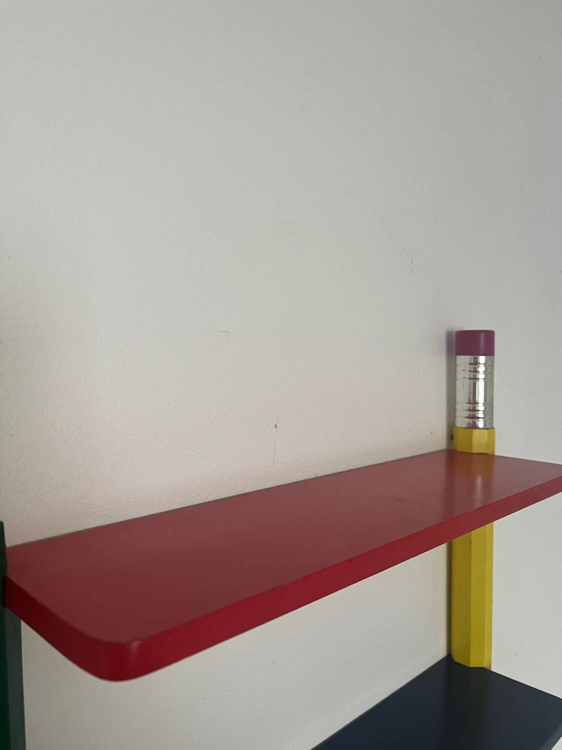 Wall shelf by Pierre Sala giant crayons from the 80s.