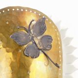Vintage mid century brass sconce with butterfly