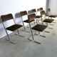 Vintage tubular chrome dining chairs, 1960s