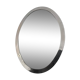 Art Deco oval mirror in chrome brass, France 1930 vintage
