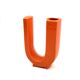 Space age U letter ceramic solifleur vase, Marcel Radureau France 1970
