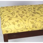 Piano bench / stool in mahogany with light floral fabric from around 1910