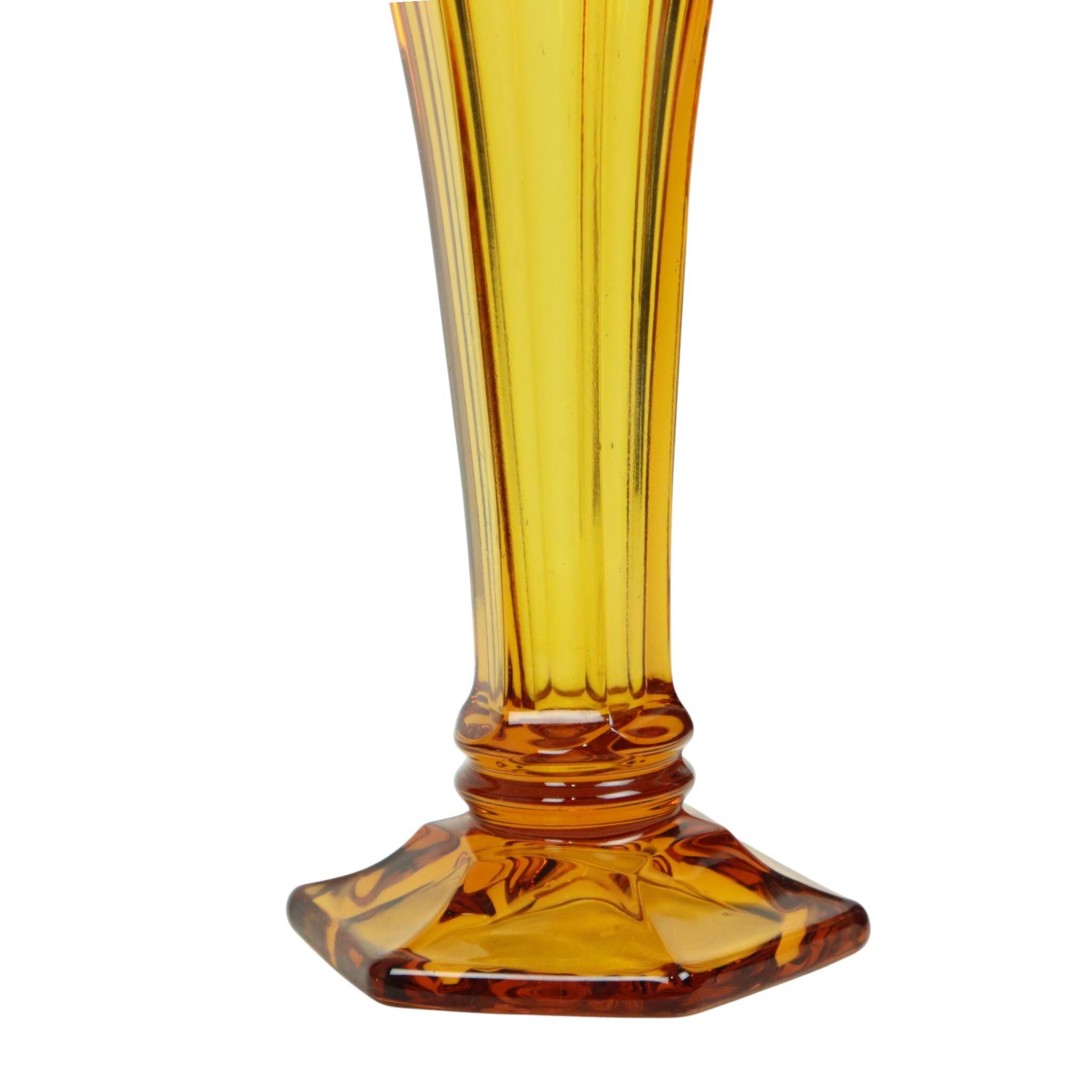 Small Luxval Vase Amber Américain 1935 VSL Art Deco