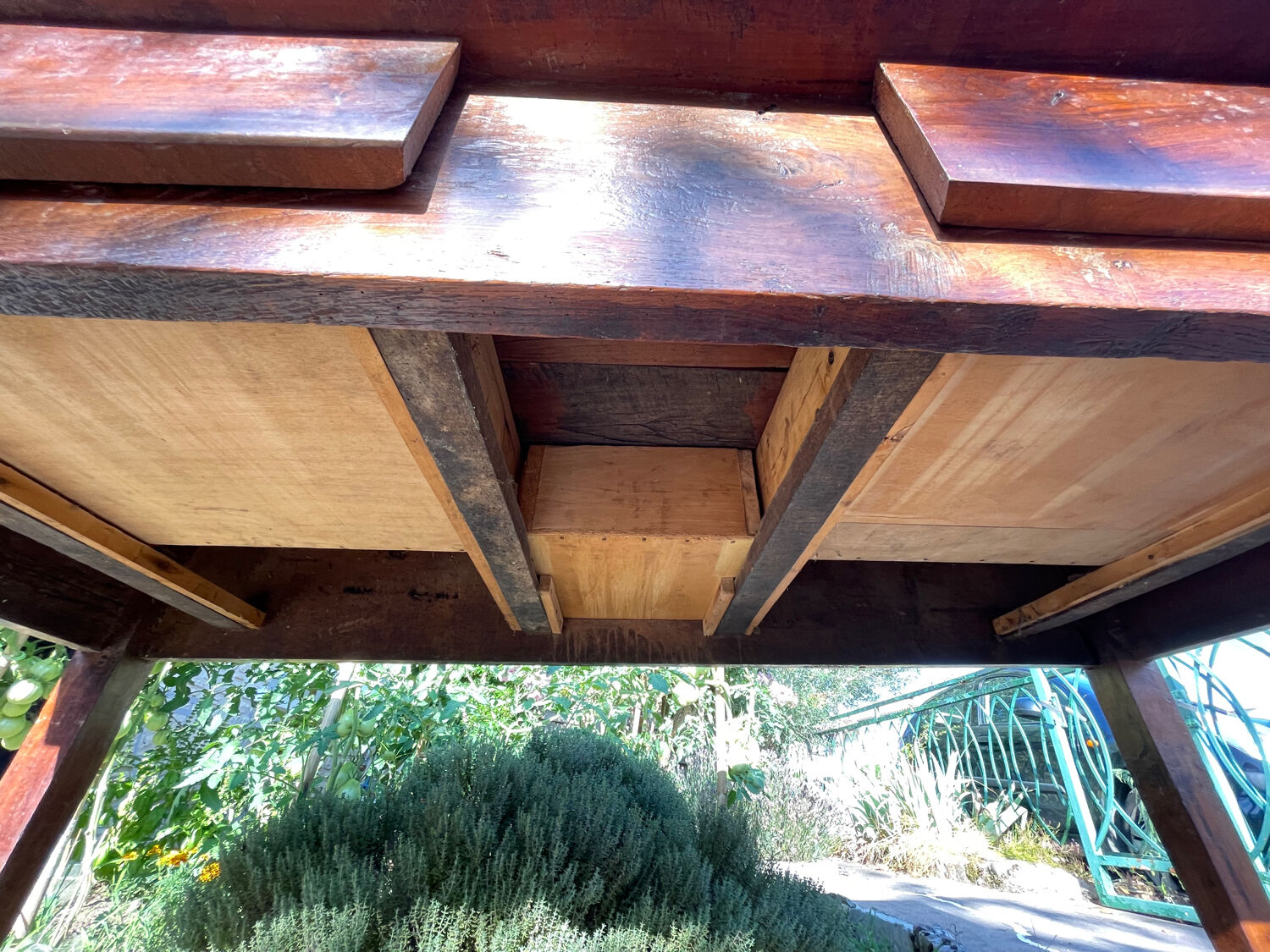 Antique farmhouse table in solid oak, 1900
