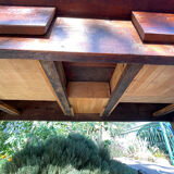 Antique farmhouse table in solid oak, 1900