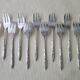 Set of 12 forks with cakes in silver metal Ercuis Russian model.