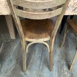 Set of 4 antique bistro chairs