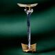 Brutalist candleholder by David Marshall, bronze and aluminium, Spain, 1970s