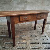 Old side table oak with drawers