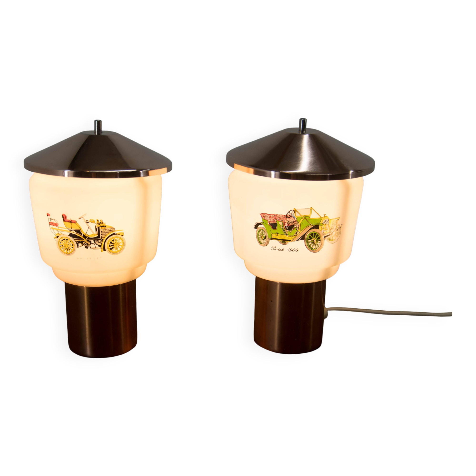 Set of Two Bedside Lamps by Lustry, Kamenicky Senov, 1970s