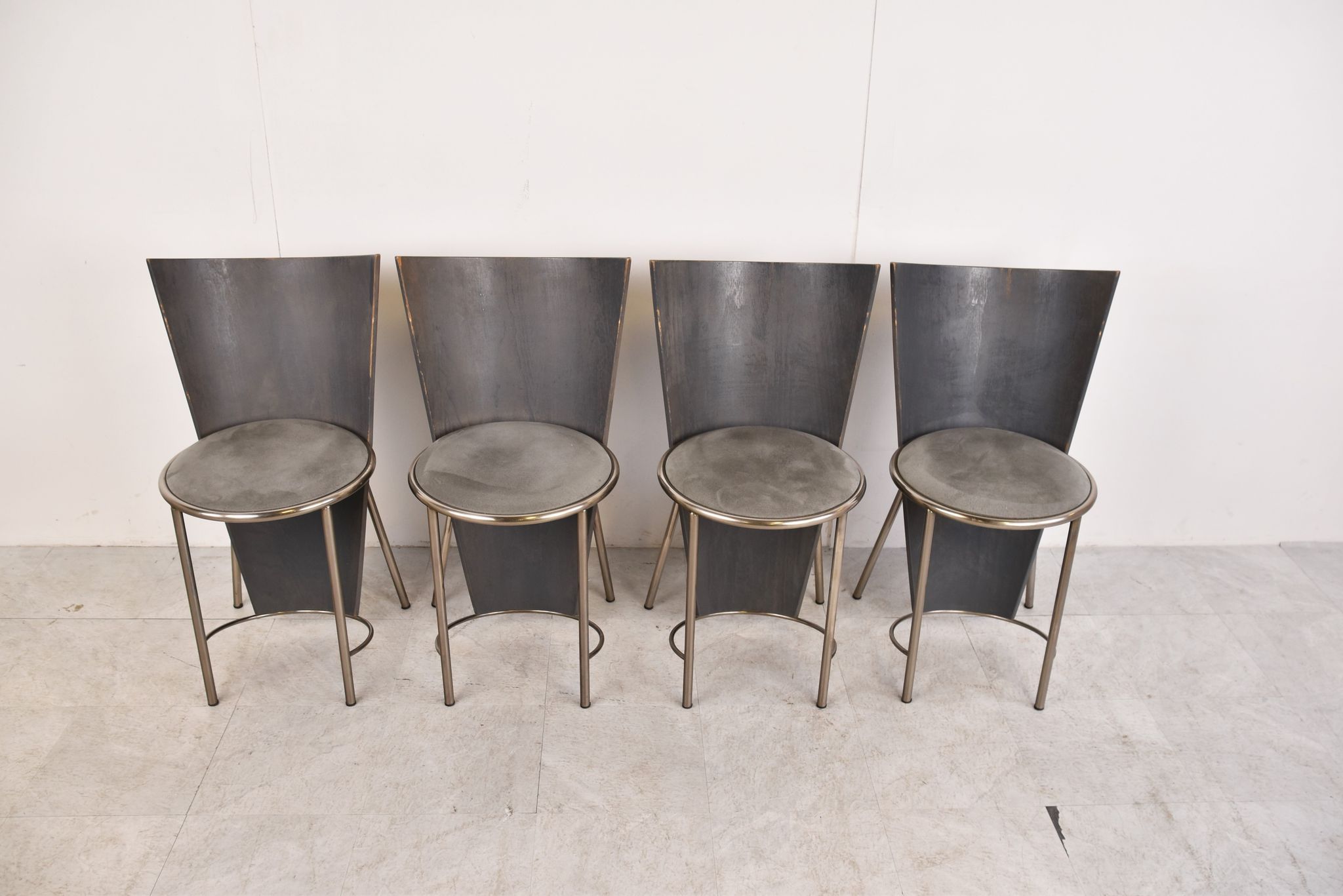Vintage dining chairs by Frans Van Praet, set of 4