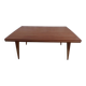 Table extensible pieds compas année 50 rallonges non fournis en bois de teck–Très bon état