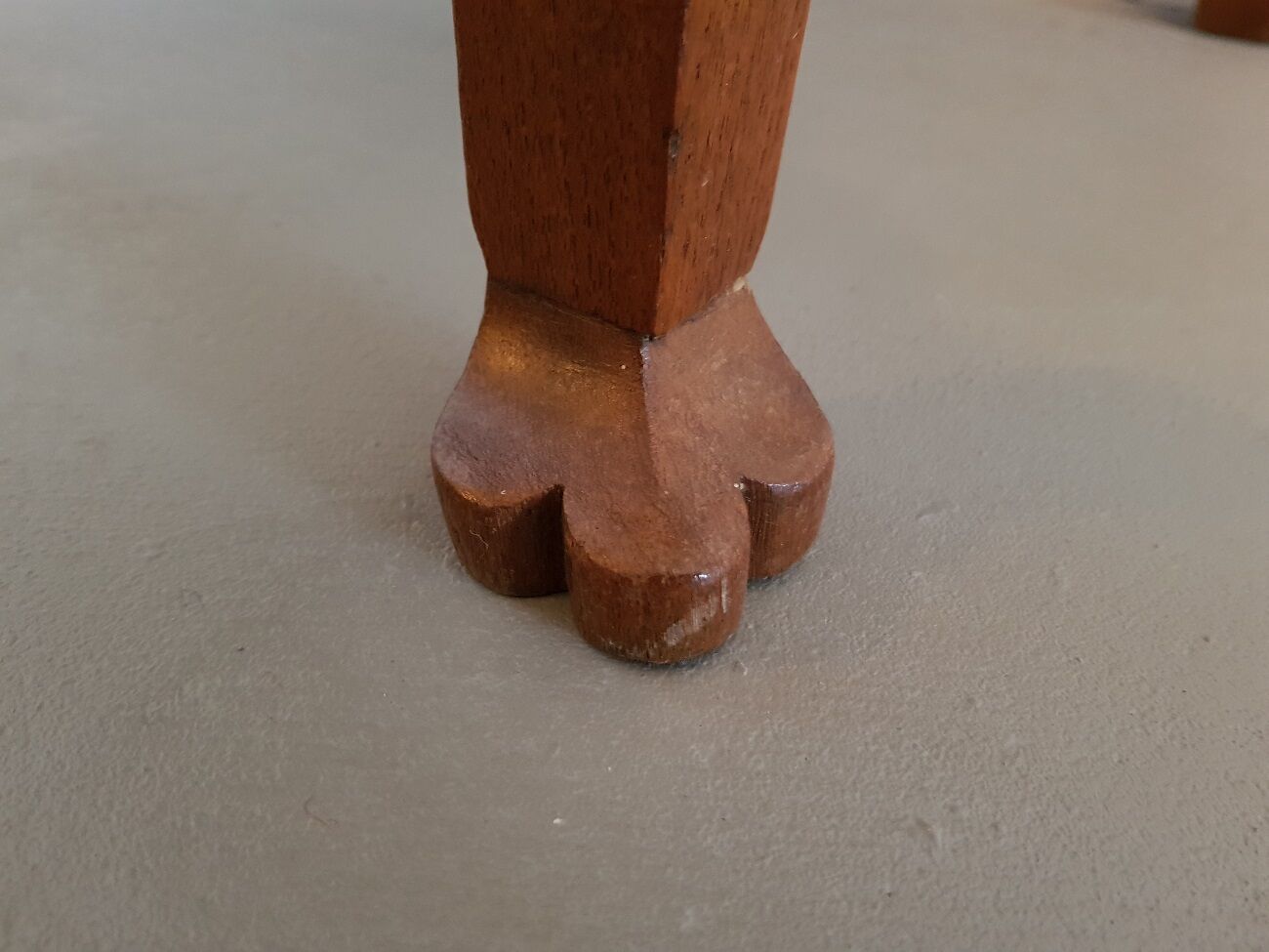 20th century colonial style teak wood coffee table with webbing