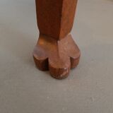 20th century colonial style teak wood coffee table with webbing