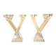 Pair of candlesticks, candelabra, crystal signed Villeroy & Boch, design and chic