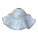 Suspension en verre blanche vintage forme fleur