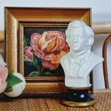 Small Chopin bust in white biscuit