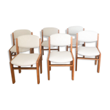 6 restored Maison Regain elm chairs