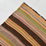 4x7 Rug For Farmhouse Room Vintage Kilim Rug, 139x215Cm