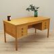Ash wood desk, Danish design, 1970s, manufacturer: Domino Møbler