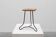 Modernist Industrial Iron and Oak Split Slats Stool, France ca. 1910