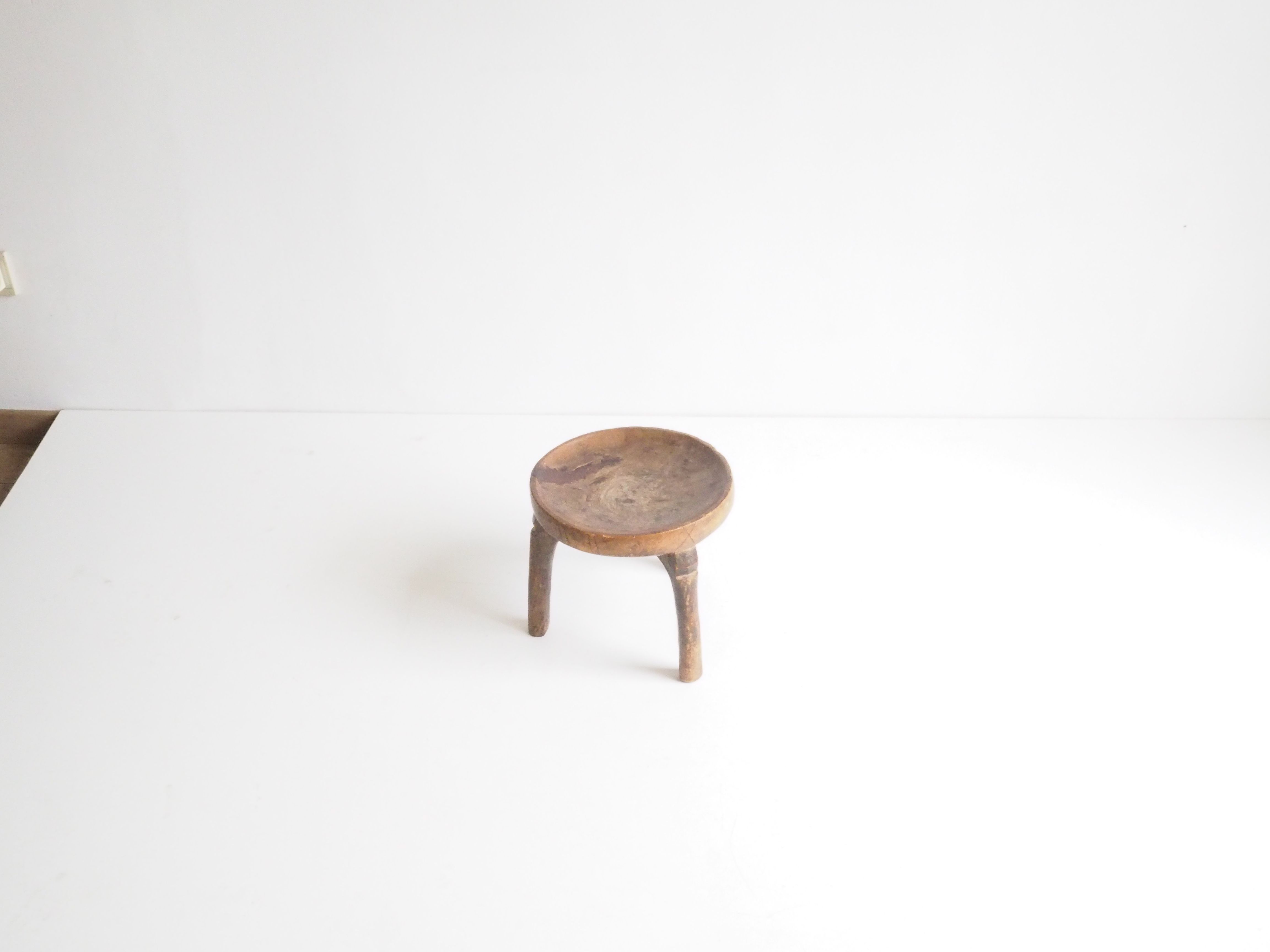 Wa-Hehe tribal carved tripod stool, Tanzania 1950s