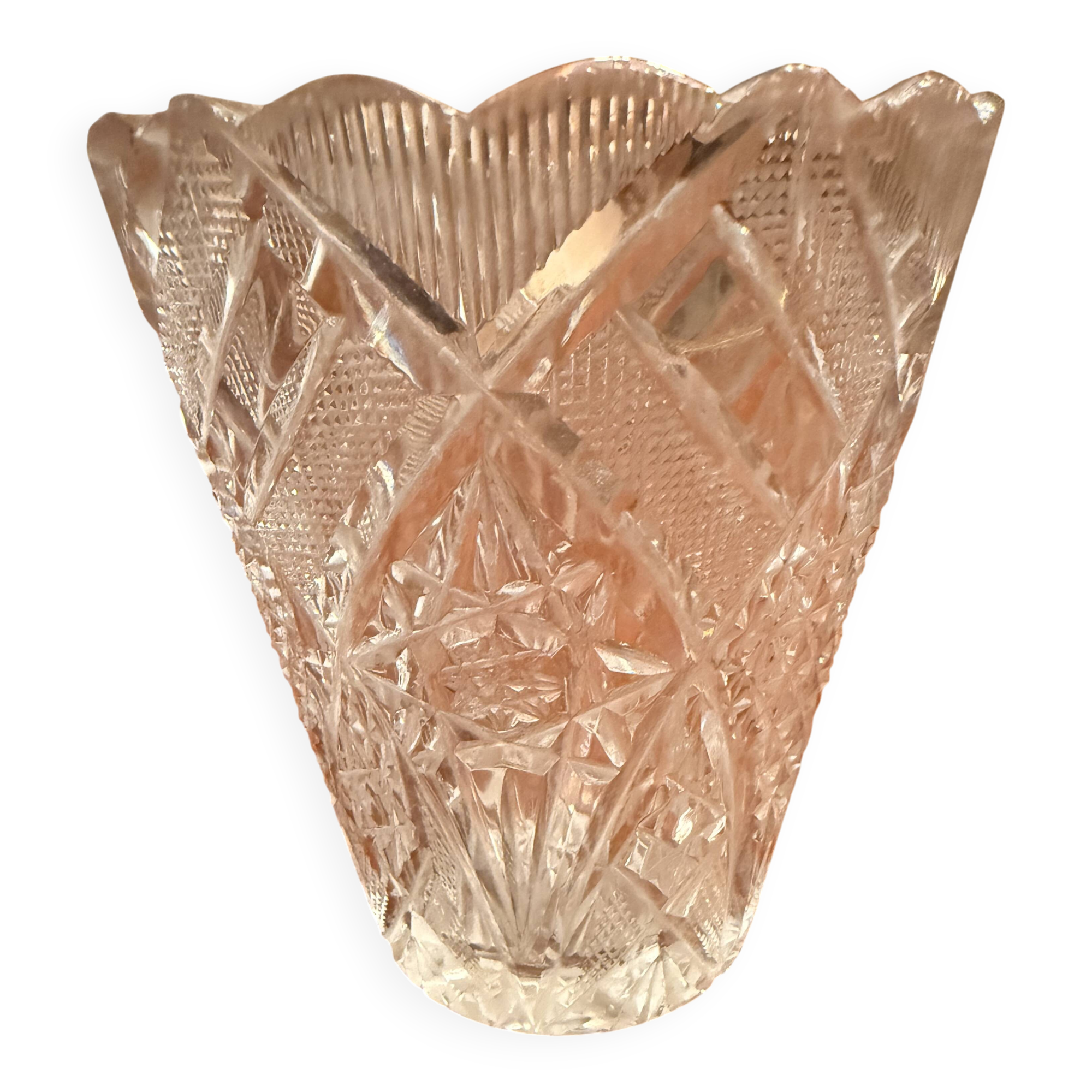 Bohemian crystal vase