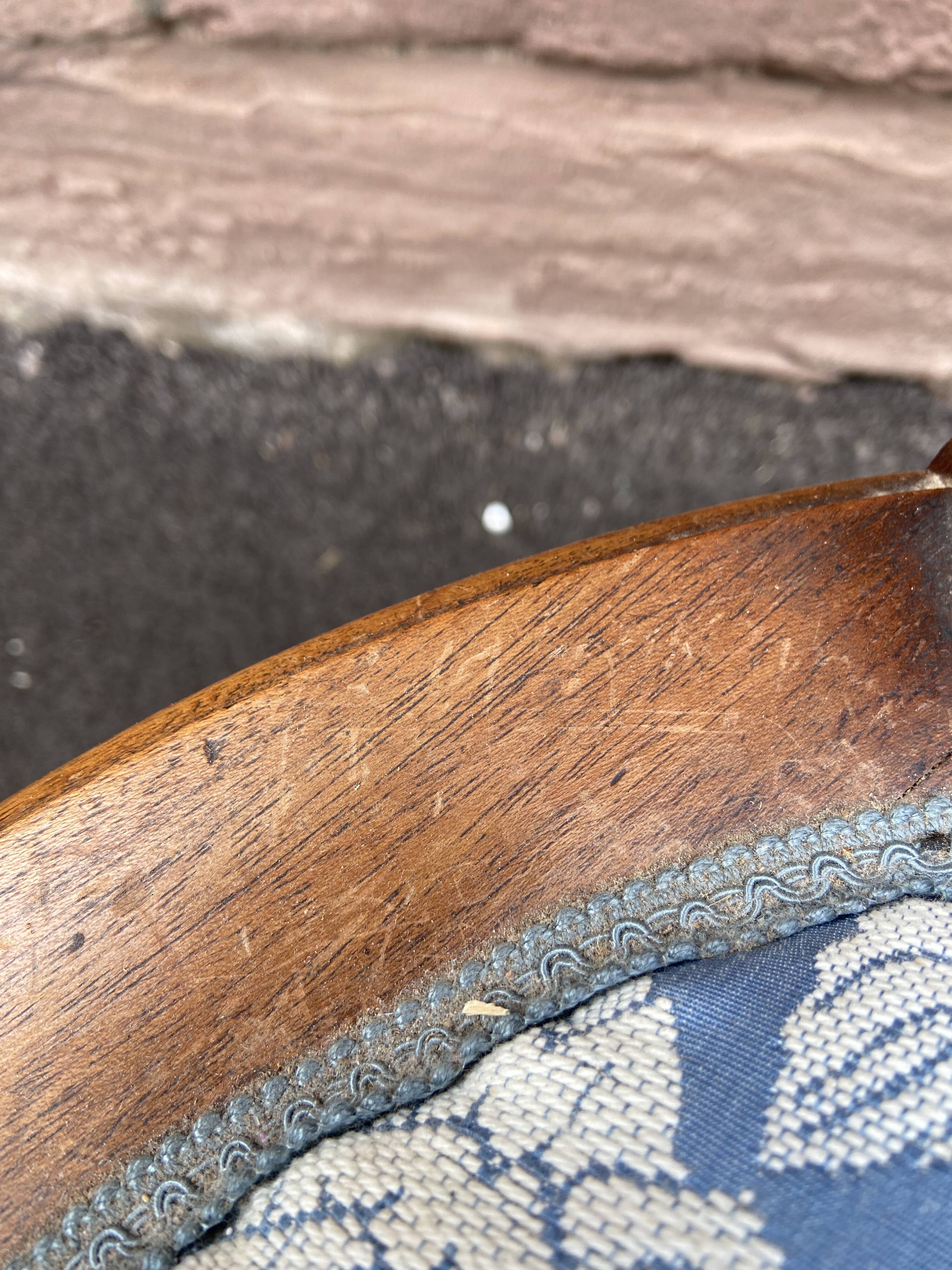 Office armchair gondola art deco mahogany 1930