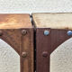 Pair of metal workshop shelves