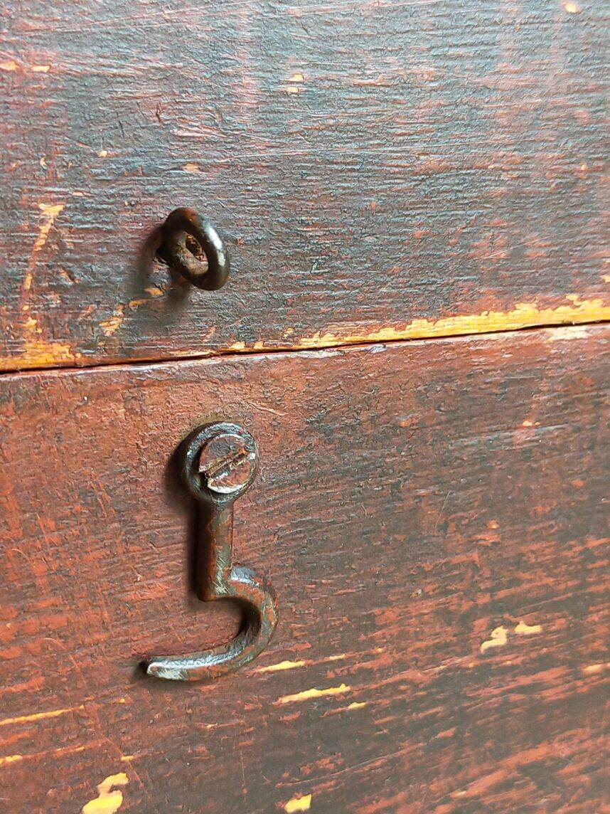 Painted wooden chest