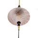 Blown Murano Glass and Brass Pendant Lamp