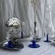 Set of 2 small king-shaped stemmed glasses and 2 small ball-shaped stemmed glasses