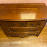 Louis XIV style chest of drawers in cherry, 4 drawers. Perfect condition.