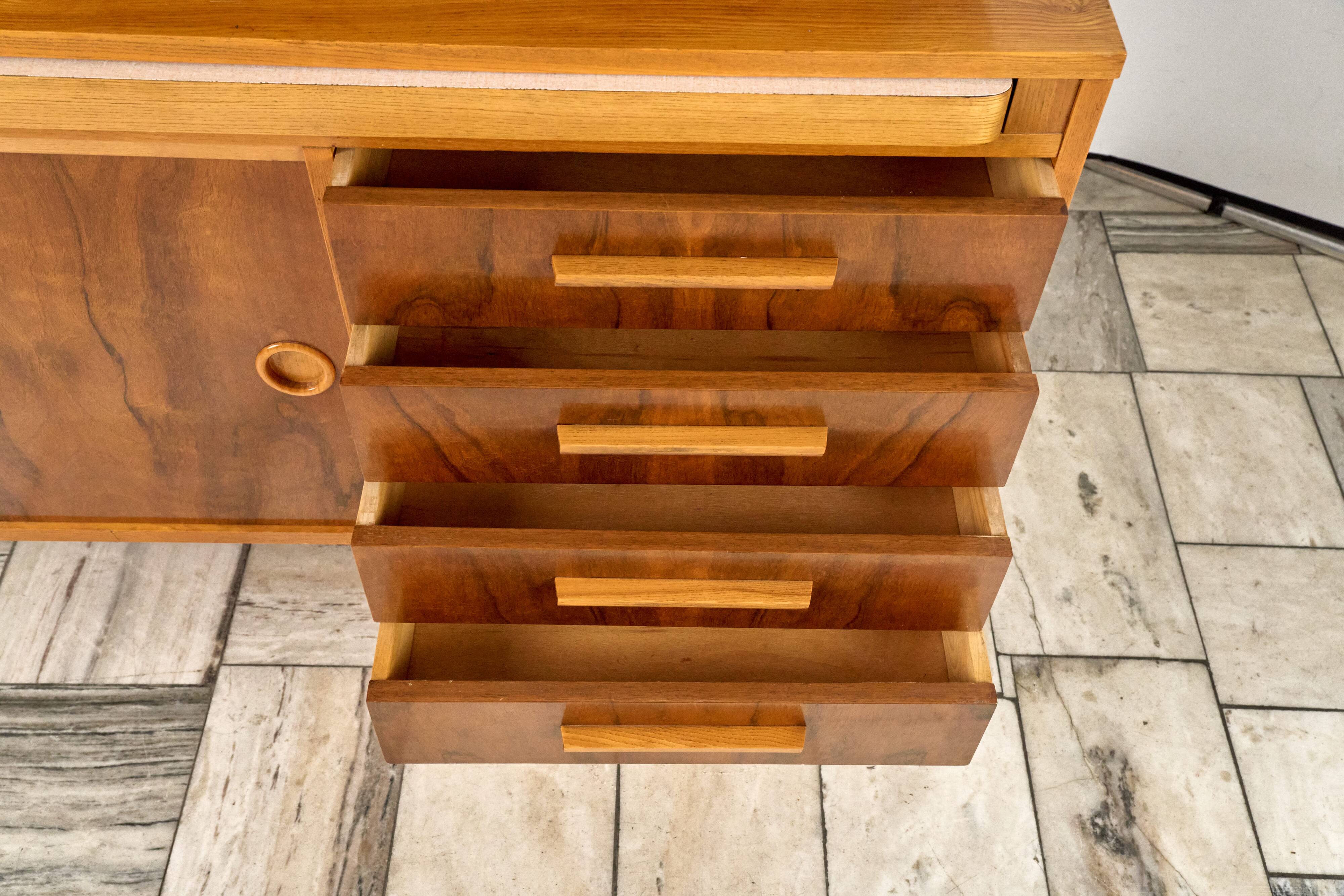 Vintage Credenza with pull-out table, 1960s, Czechoslovakia